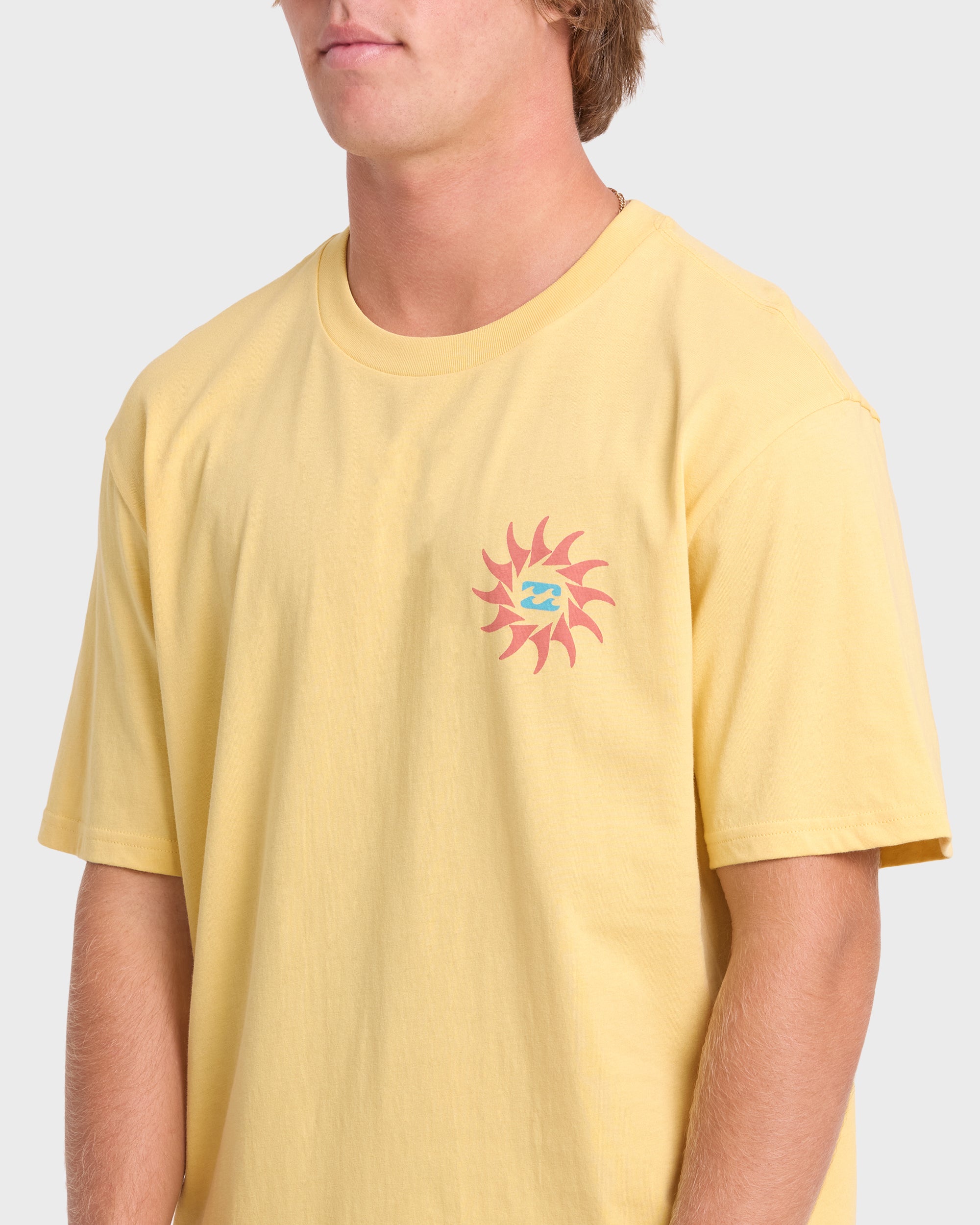 Rotation Premium Short Sleeve Knit Graphic T-Shirt - Raffia