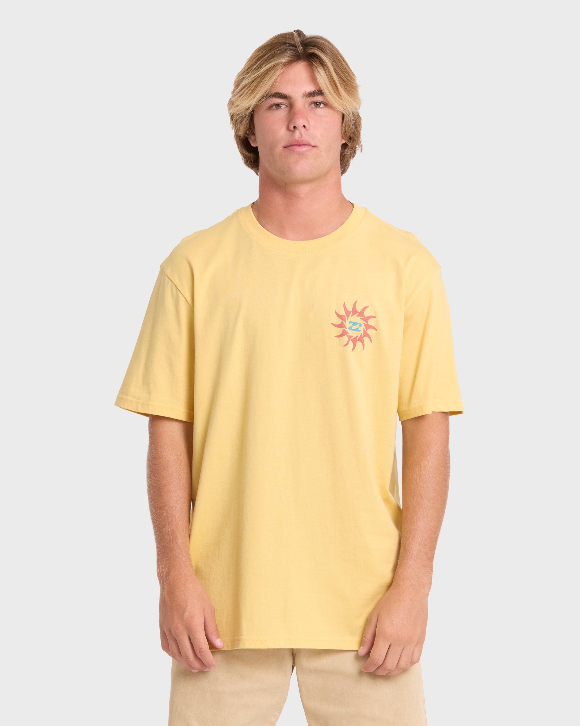 Rotation Premium Short Sleeve Knit Graphic T-Shirt - Raffia