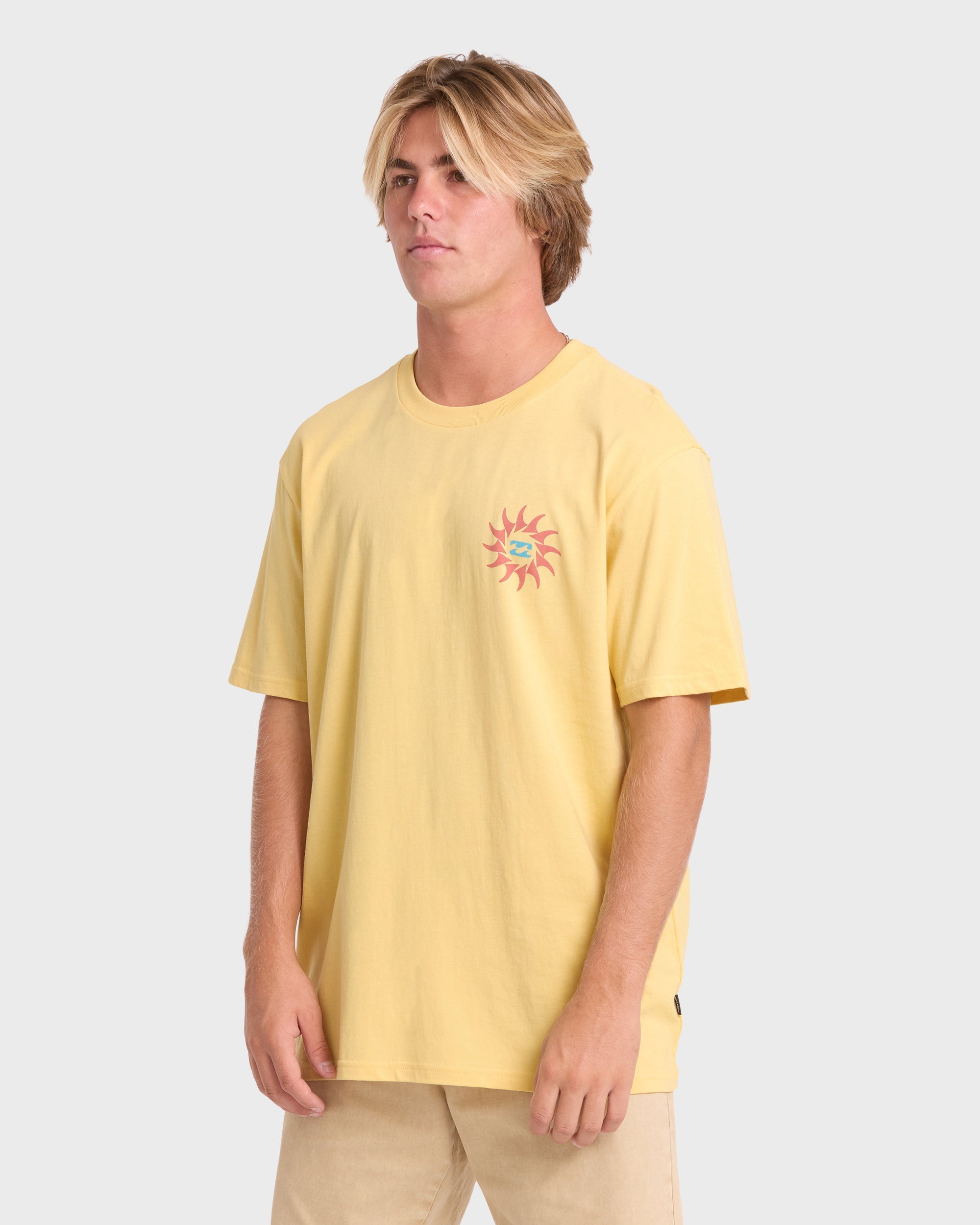 Rotation Premium Short Sleeve Knit Graphic T-Shirt - Raffia
