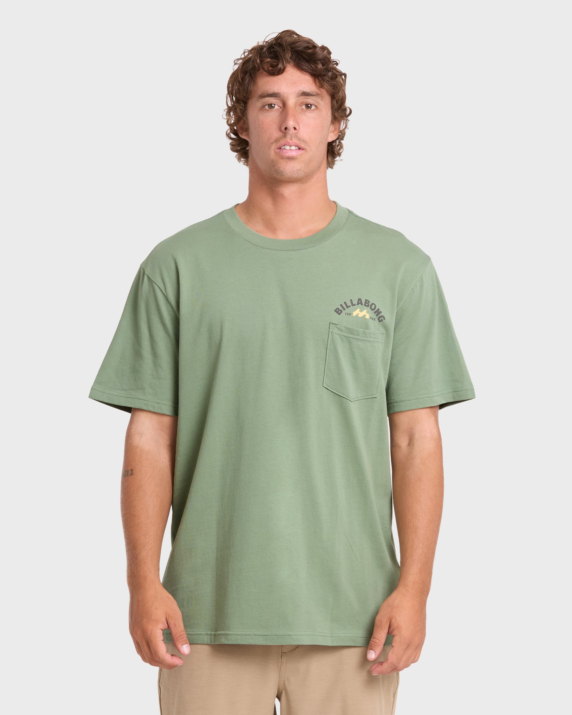 Foundry Premium Short Sleeve Cotton Graphic T-Shirt - Hedge Green
