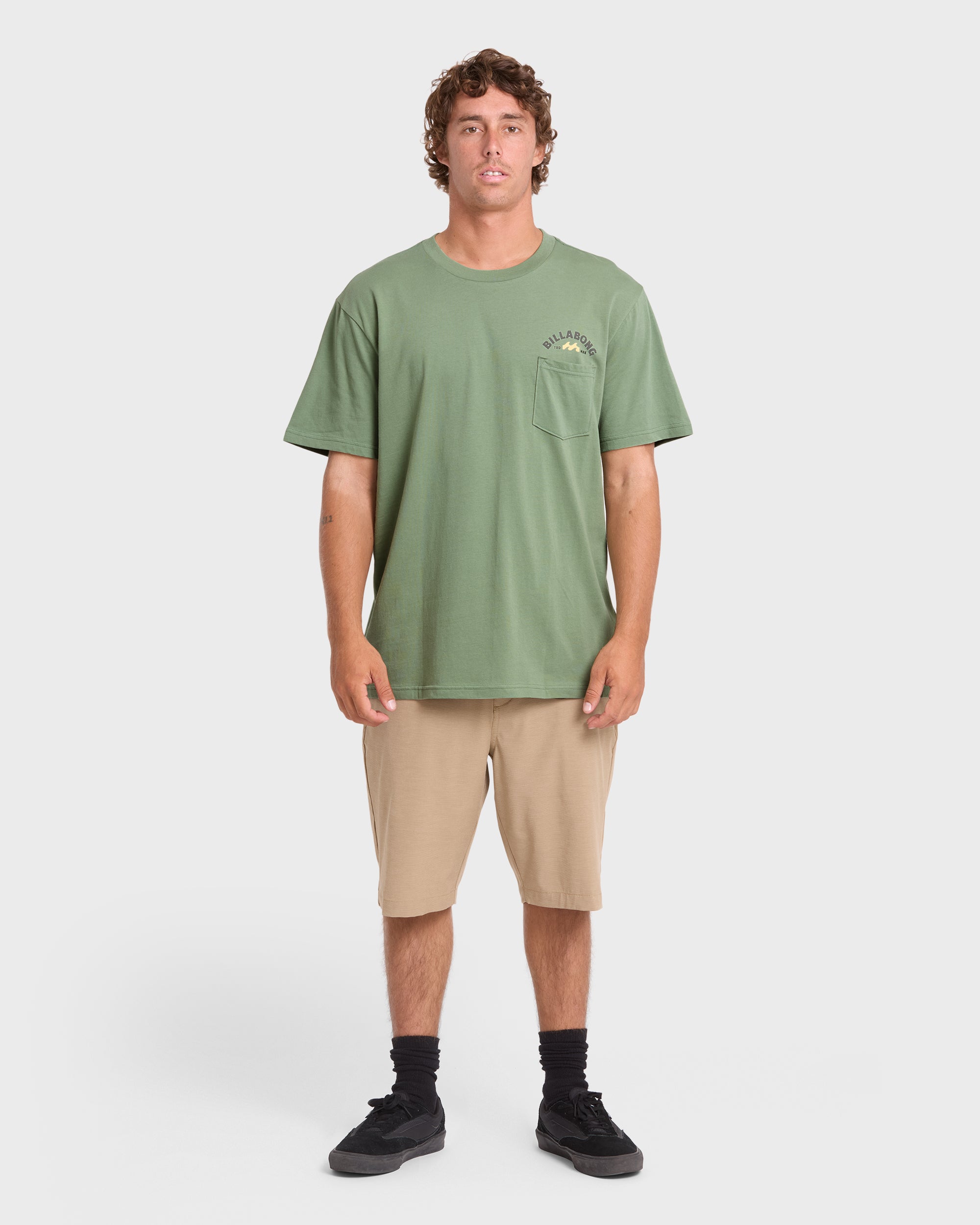 Foundry Premium Short Sleeve Cotton Graphic T-Shirt - Hedge Green