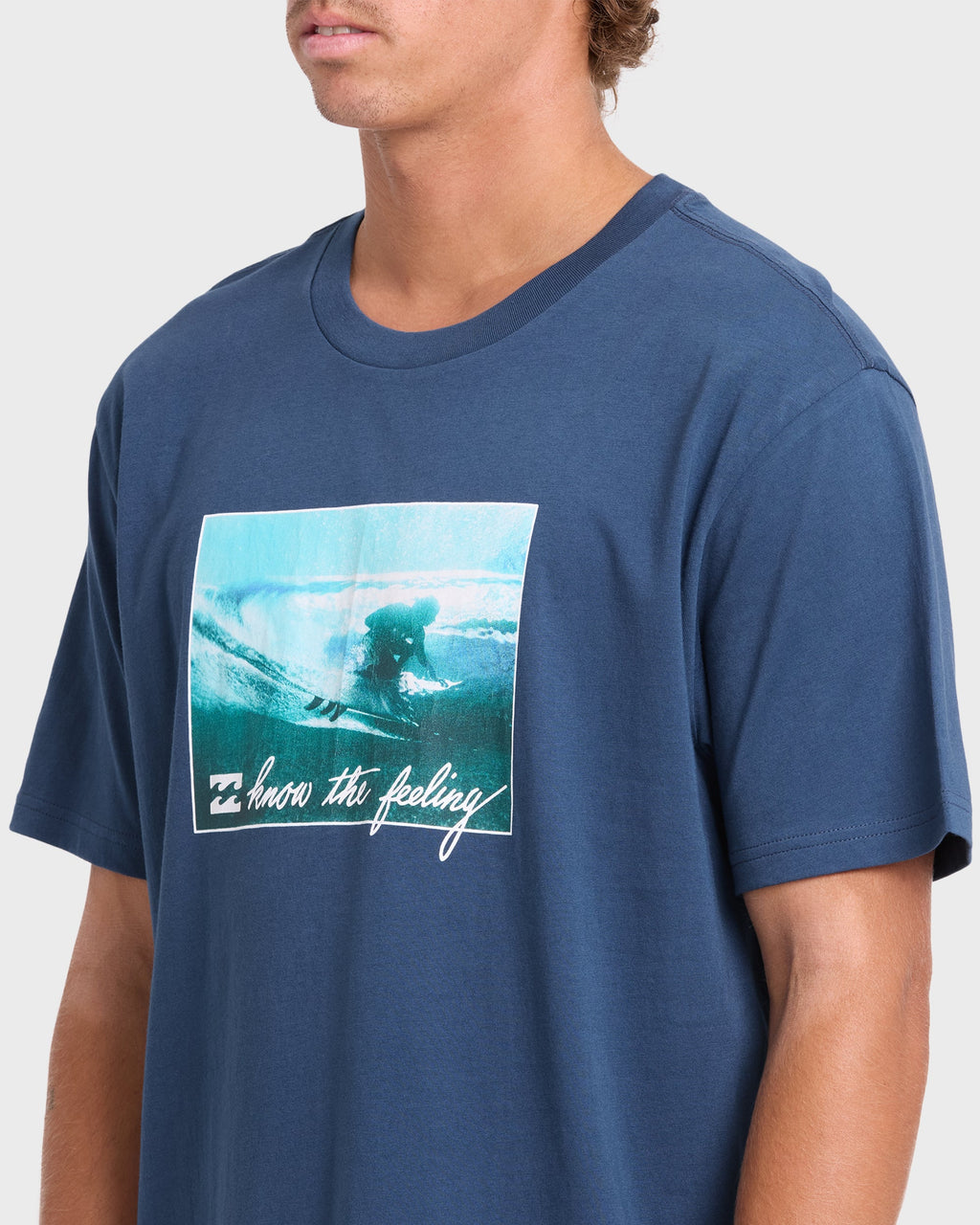 Lucid Premium Short Sleeve Cotton Graphic T-Shirt - Dark Denim