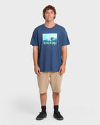 Lucid Premium Short Sleeve Cotton Graphic T-Shirt - Dark Denim