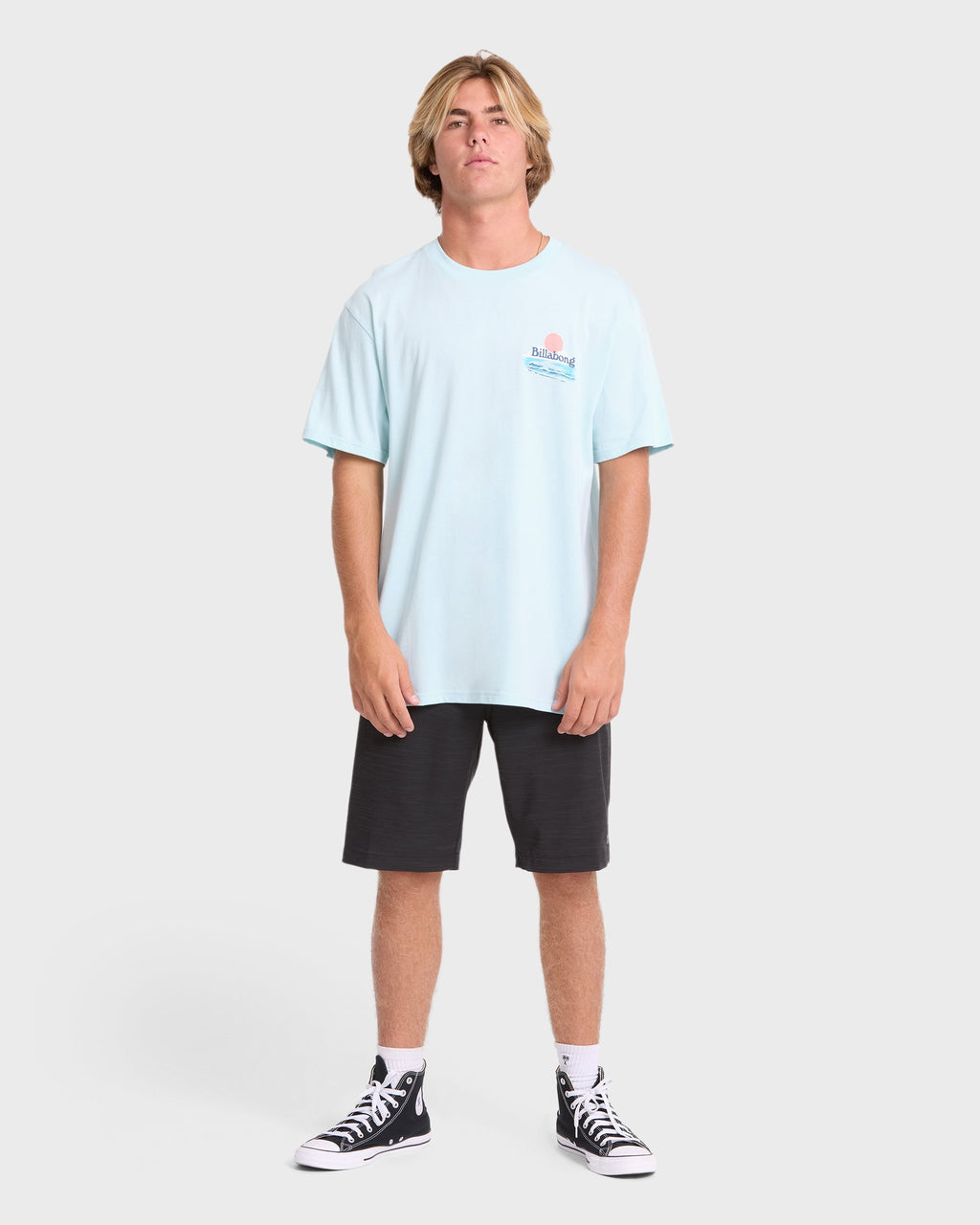 Lounge Premium Short Sleeve Knit Graphic T-Shirt - Coastal Blue