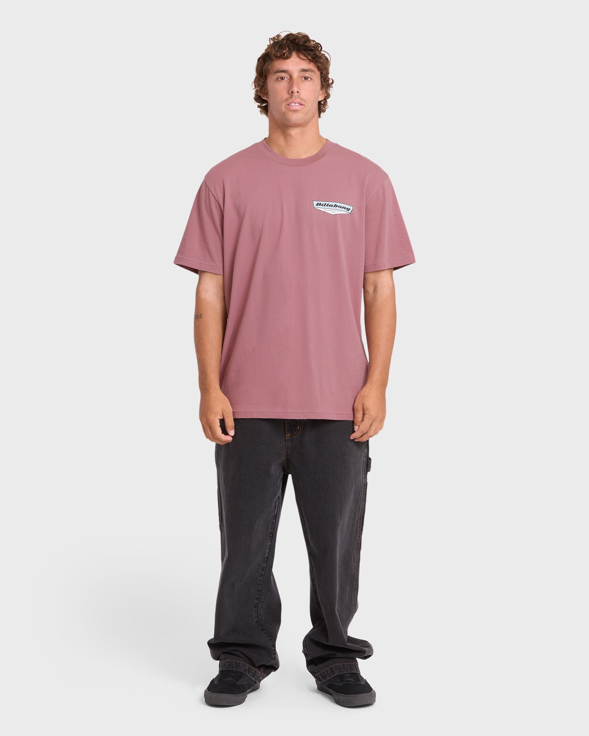 Snatch Premium Short Sleeve Knit Graphic T-Shirt - Red Dahlia