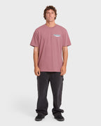 Snatch Premium Short Sleeve Knit Graphic T-Shirt - Red Dahlia