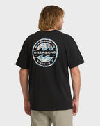 Hollow Premium Short Sleeve Knit T-Shirt - Black