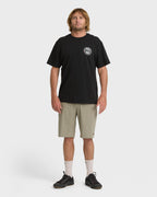 Hollow Premium Short Sleeve Knit T-Shirt - Black