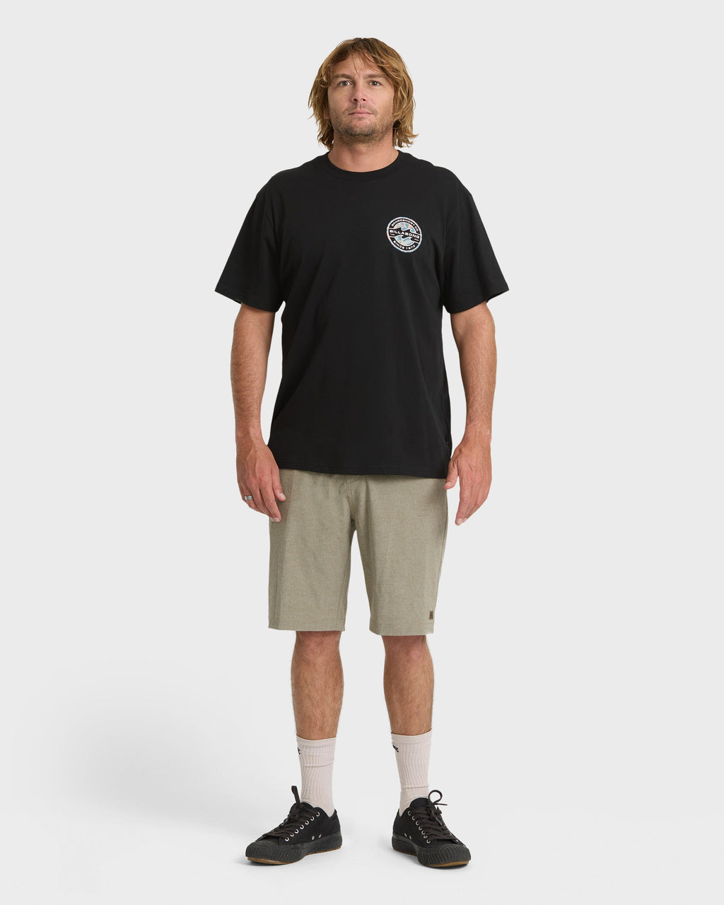 Hollow Premium Short Sleeve Knit T-Shirt - Black