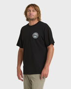 Hollow Premium Short Sleeve Knit T-Shirt - Black