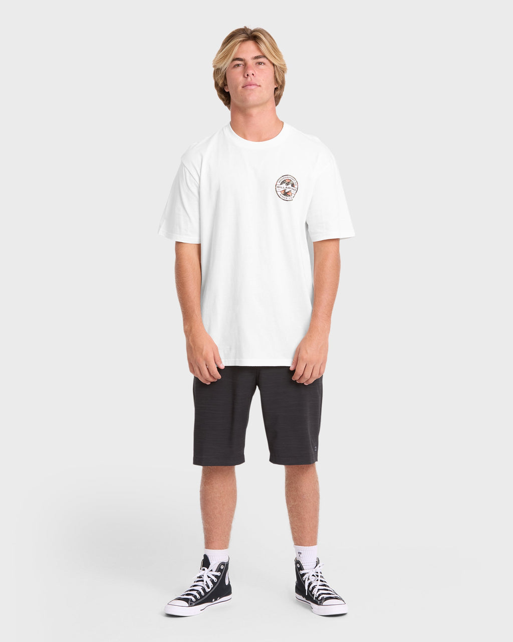 Hollow Premium Short Sleeve Knit T-Shirt - Off White