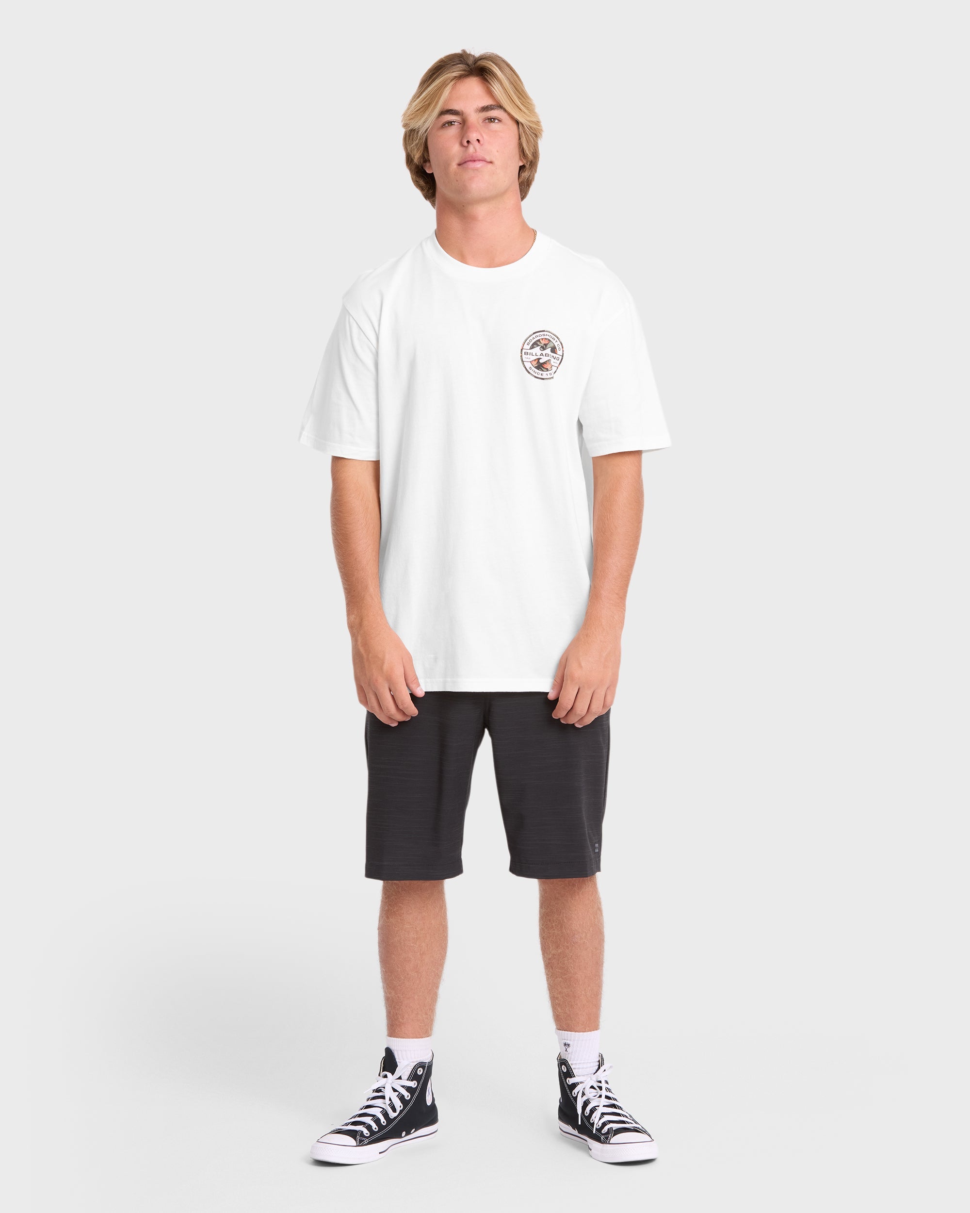 Hollow Premium Short Sleeve Knit T-Shirt - Off White