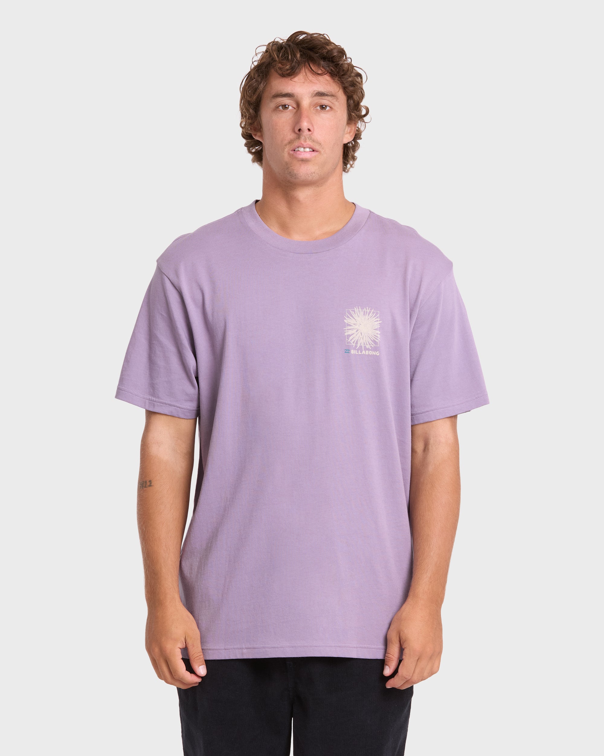 Montage Premium Short Sleeve Cotton T-Shirt - Purple Ash