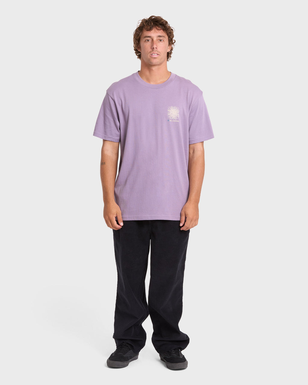 Montage Premium Short Sleeve Cotton T-Shirt - Purple Ash