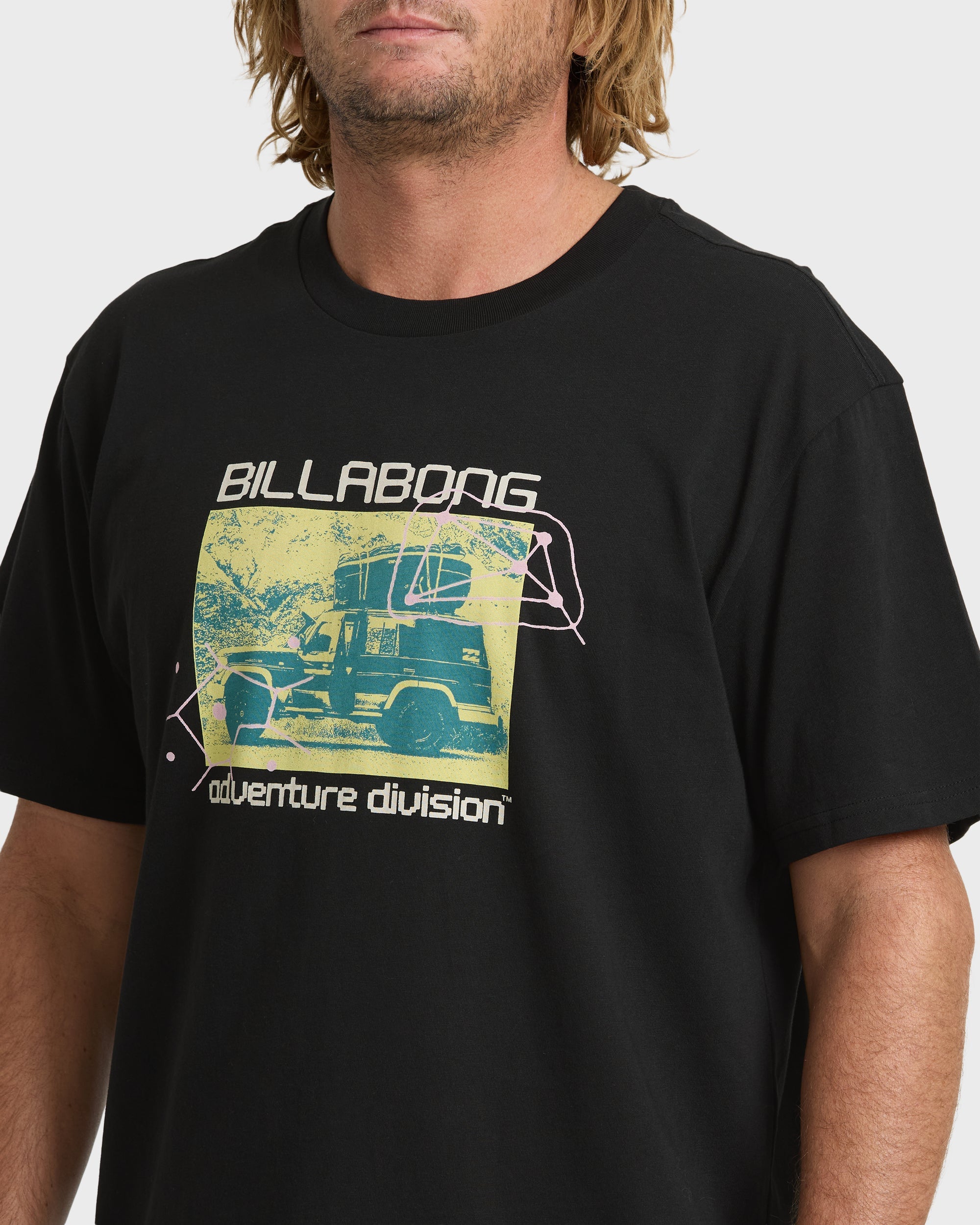 Stacked Adventure Division Premium Short Sleeve Knit T-Shirt - Black