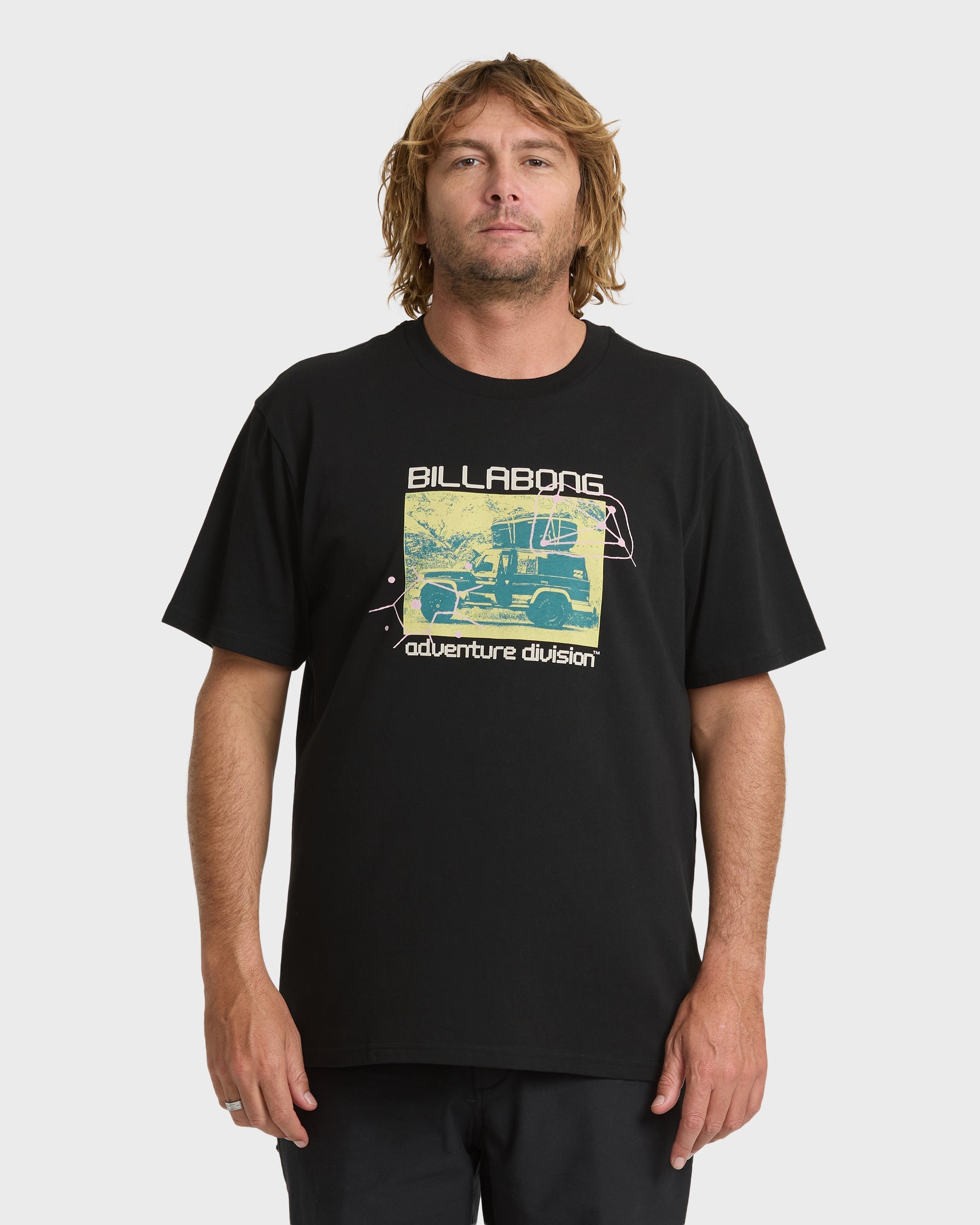 Stacked Adventure Division Premium Short Sleeve Knit T-Shirt - Black