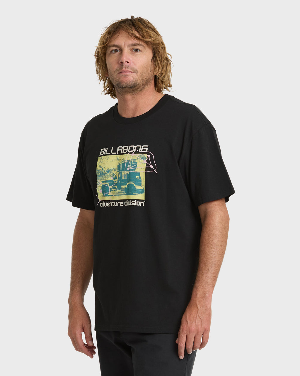 Stacked Adventure Division Premium Short Sleeve Knit T-Shirt - Black