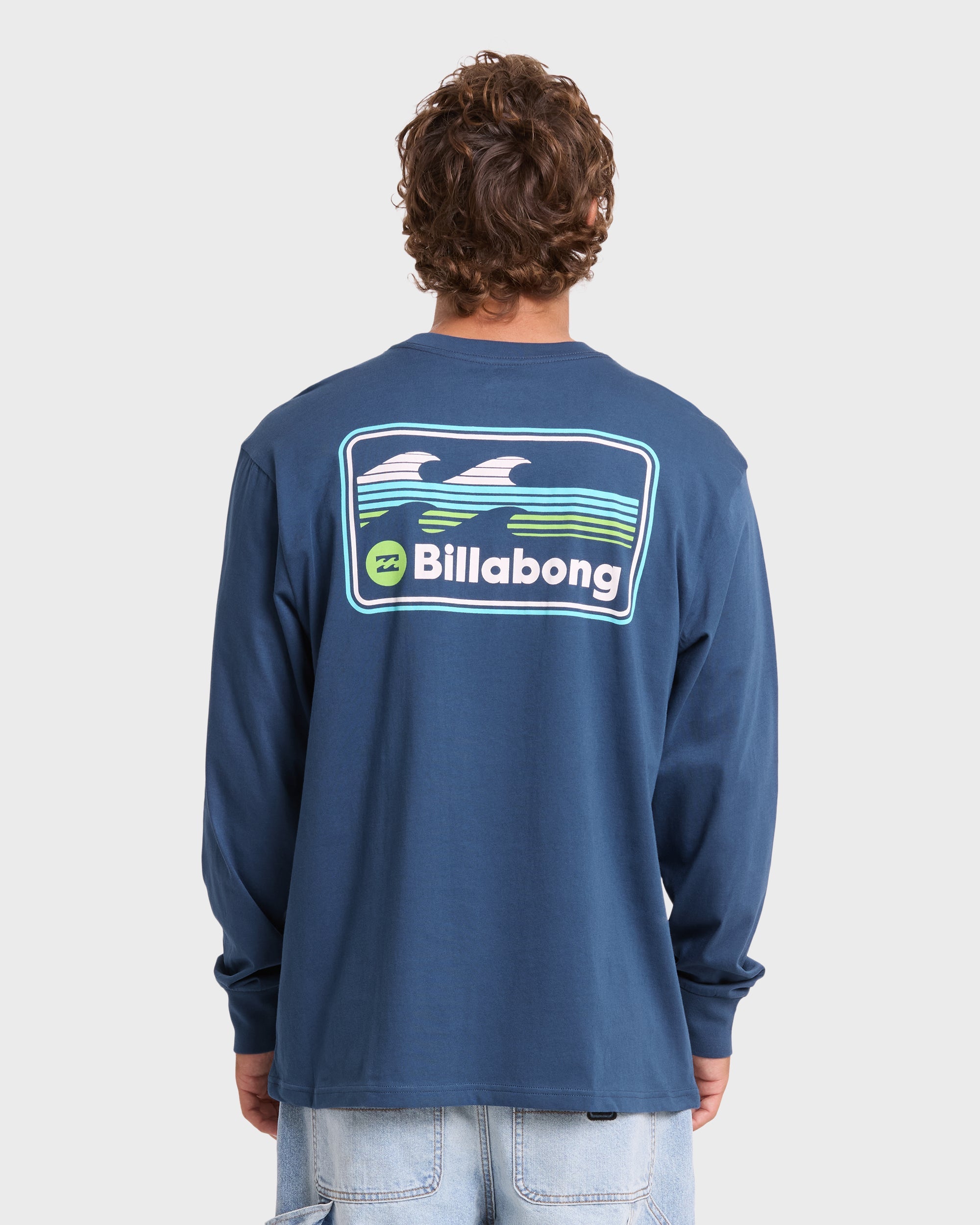 Runner Premium Long Sleeve Cotton T-Shirt - Dark Denim