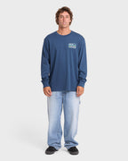 Runner Premium Long Sleeve Cotton T-Shirt - Dark Denim