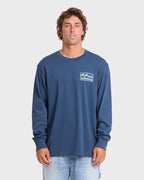 Runner Premium Long Sleeve Cotton T-Shirt - Dark Denim