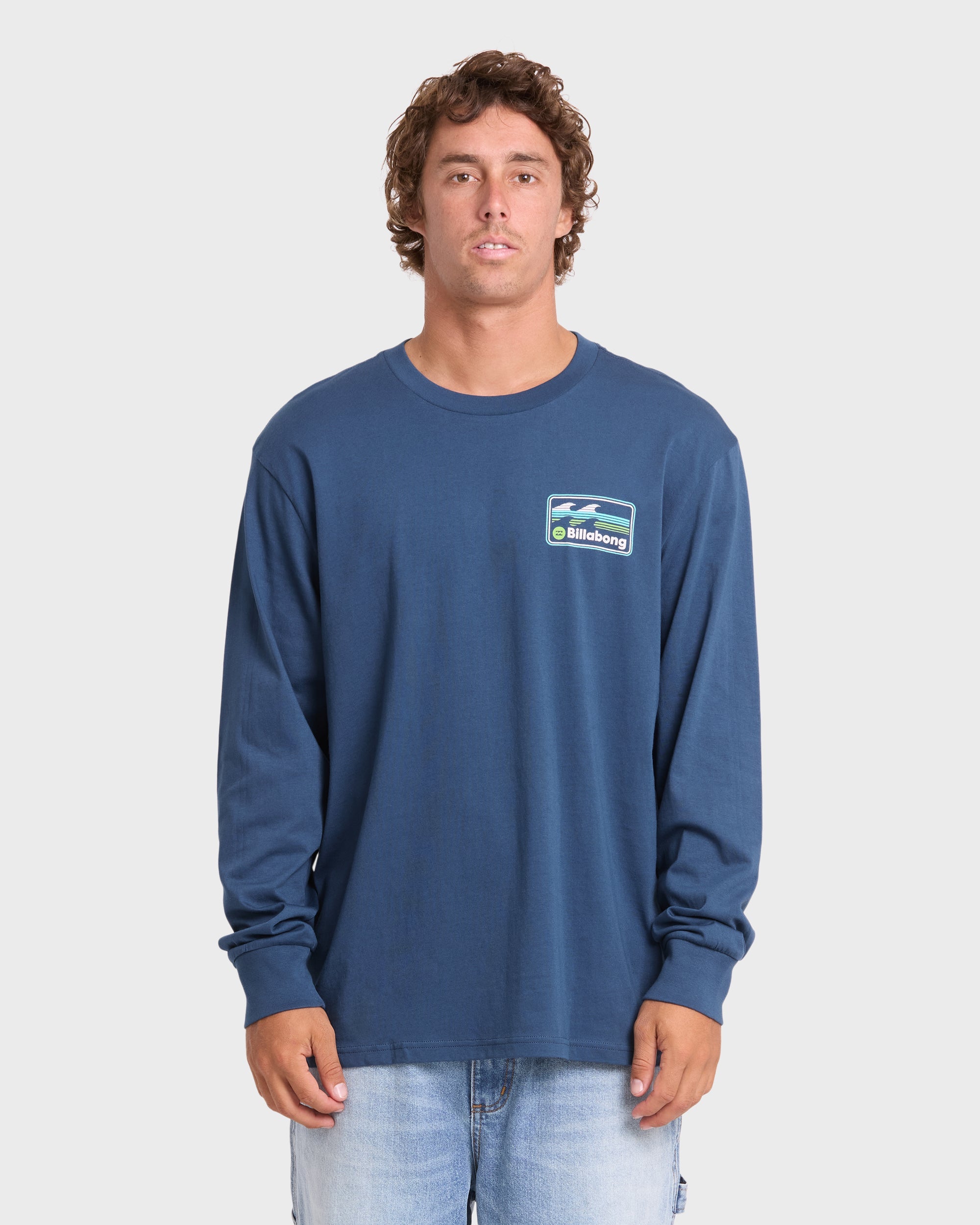 Runner Premium Long Sleeve Cotton T-Shirt - Dark Denim