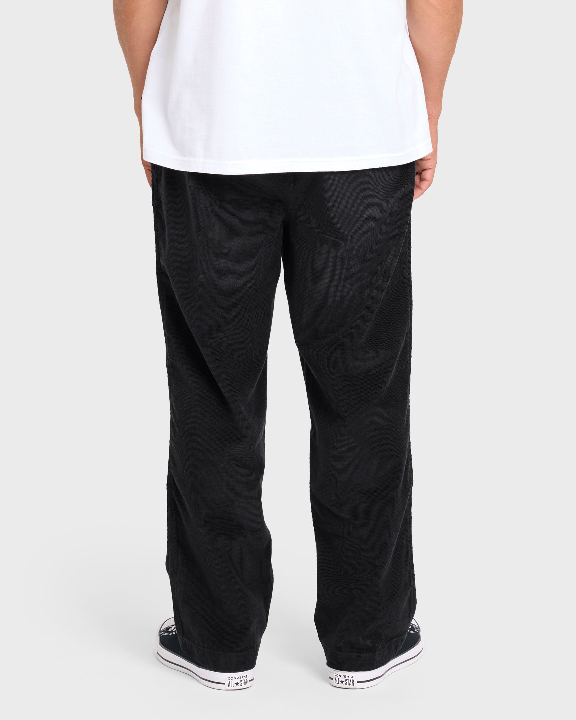 Larry Layback Cord Pants - Black