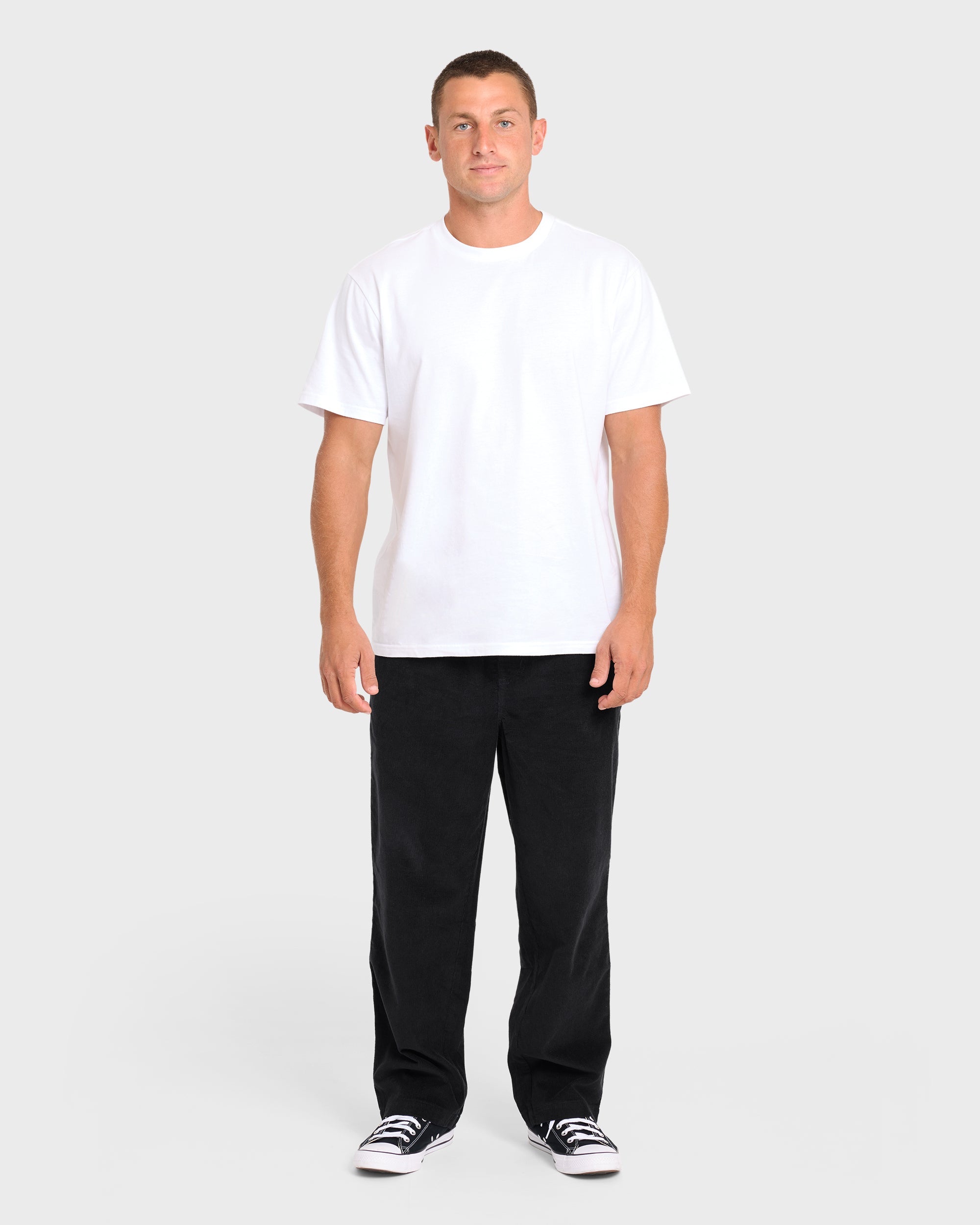Larry Layback Cord Pants - Black