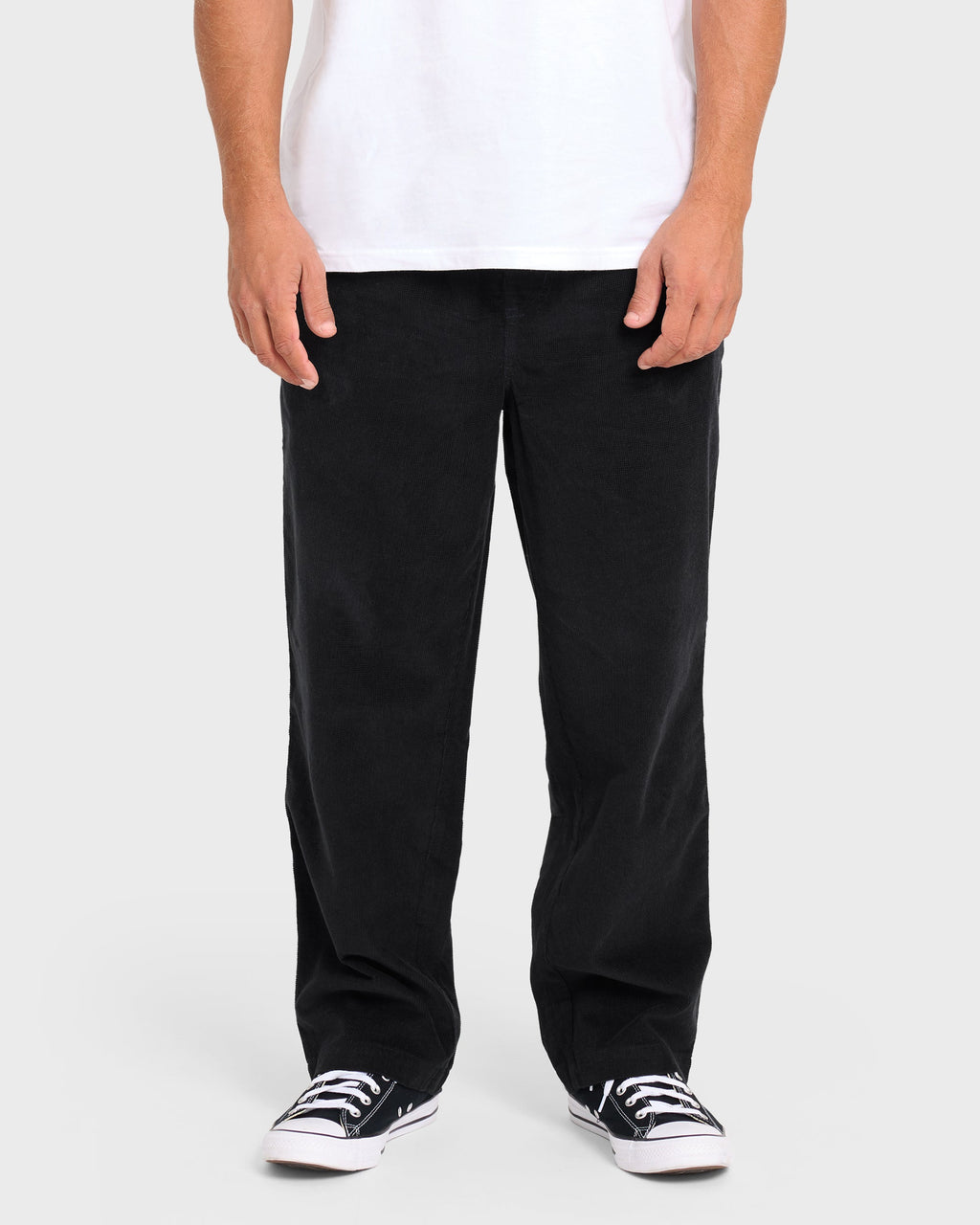Larry Layback Cord Pants - Black