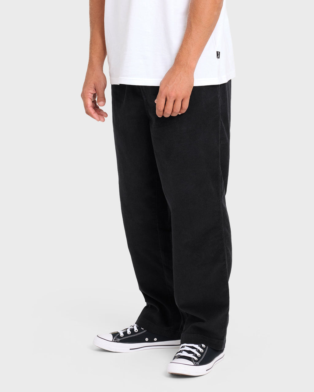 Larry Layback Cord Pants - Black