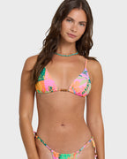 Sunscape Slide Tall Triangle Bikini Top - Deep Lagoon