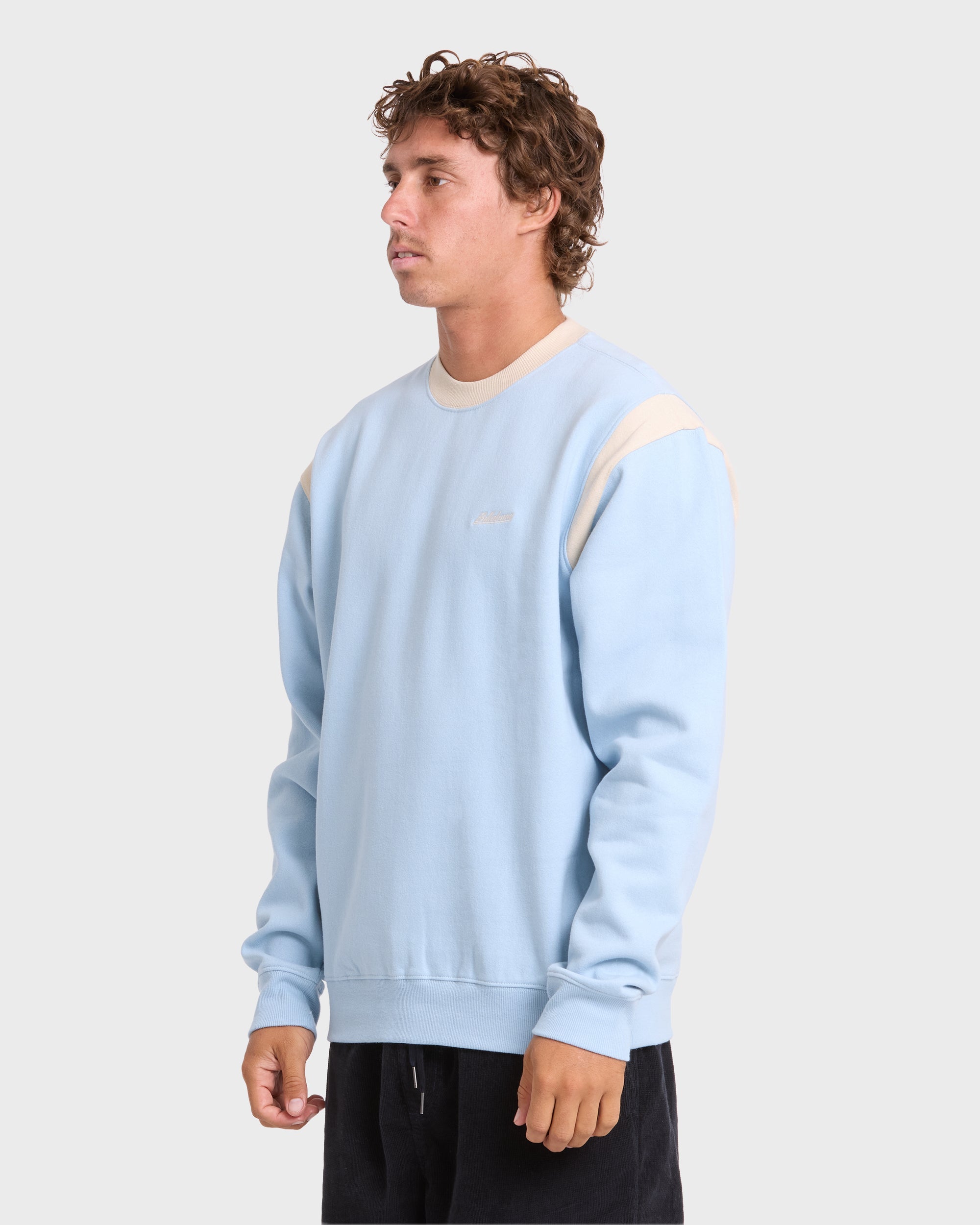 Highway Garage Crewneck Sweatshirt - Blue Smoke