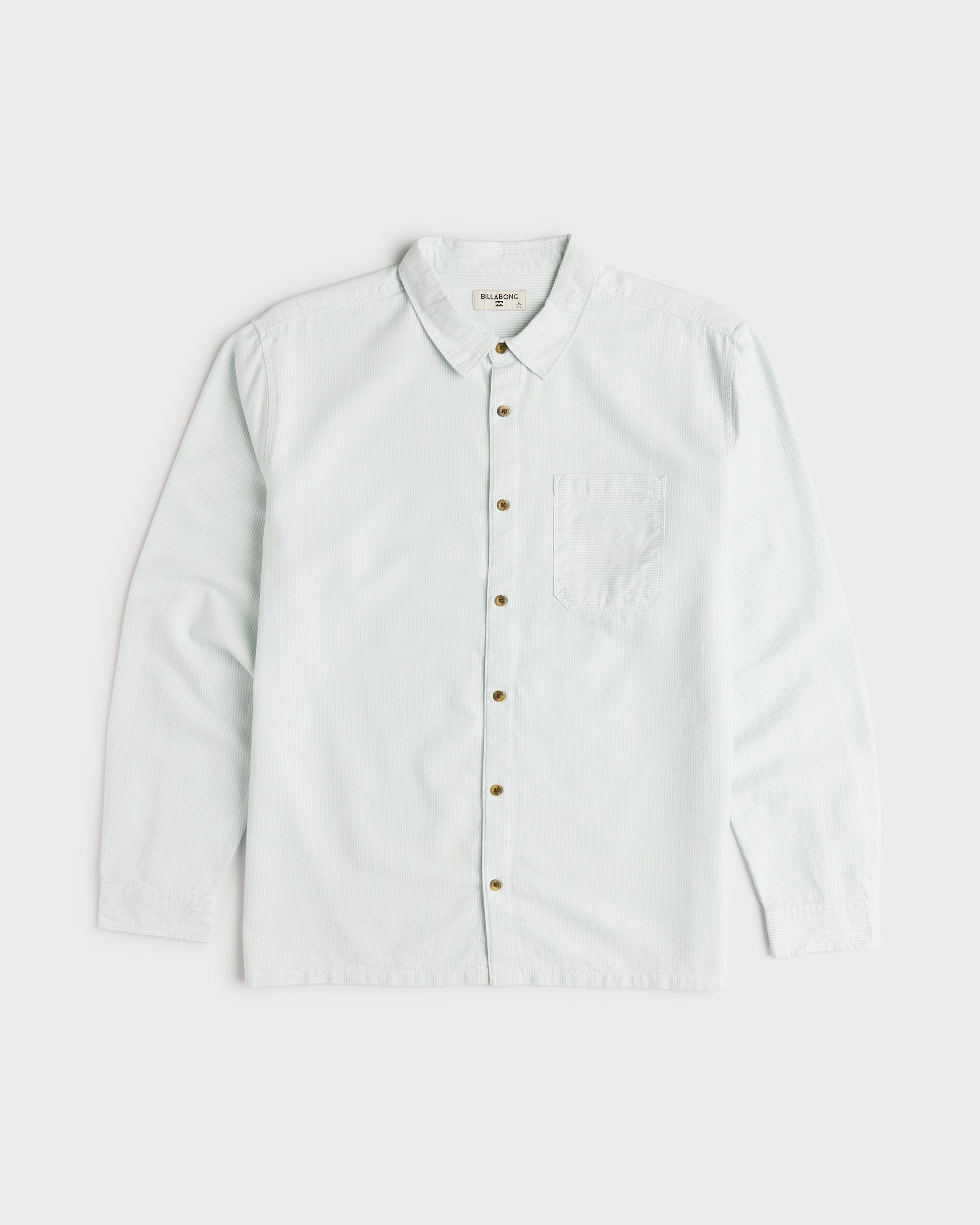Garage Post Up Long Sleeve Oxford Shirt - Blue Smoke