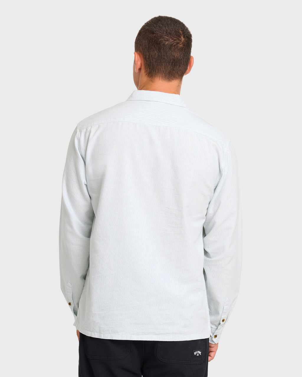 Garage Post Up Long Sleeve Oxford Shirt - Blue Smoke