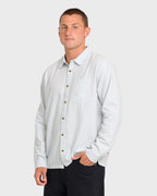 Garage Post Up Long Sleeve Oxford Shirt - Blue Smoke