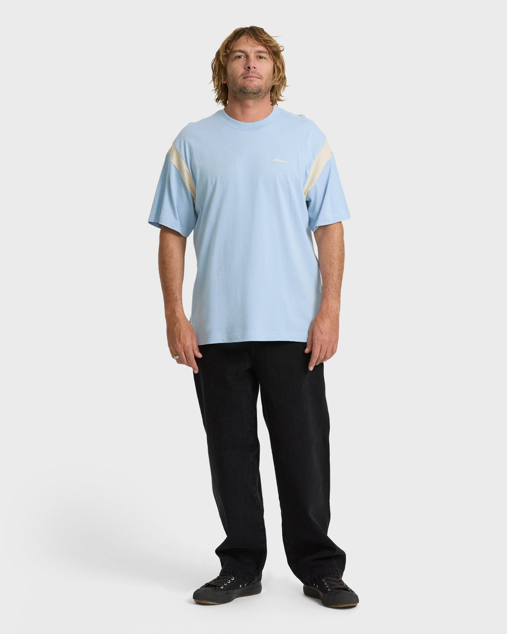 Highway Garage Short Sleeve Knit T-Shirt - Blue Smoke