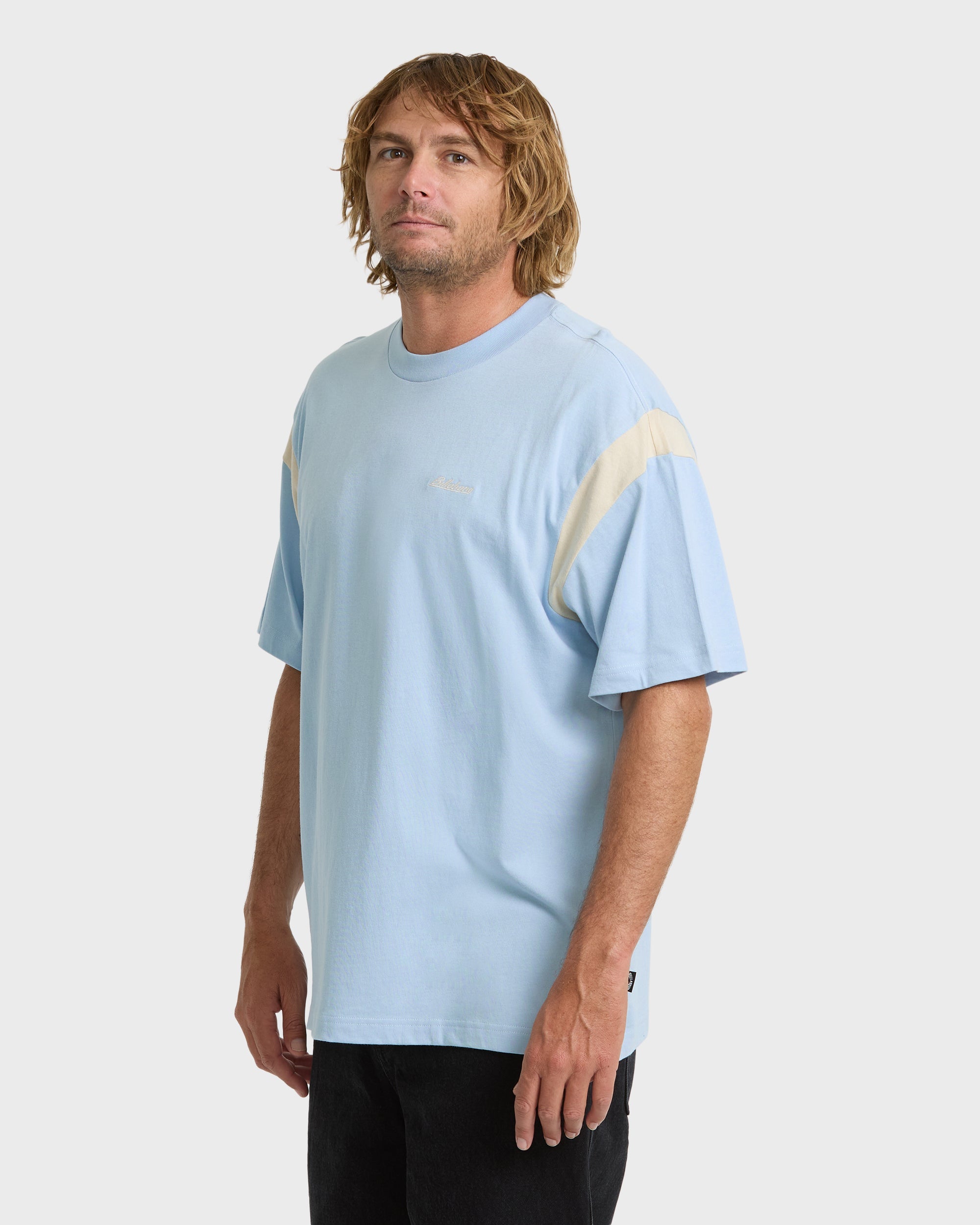 Highway Garage Short Sleeve Knit T-Shirt - Blue Smoke