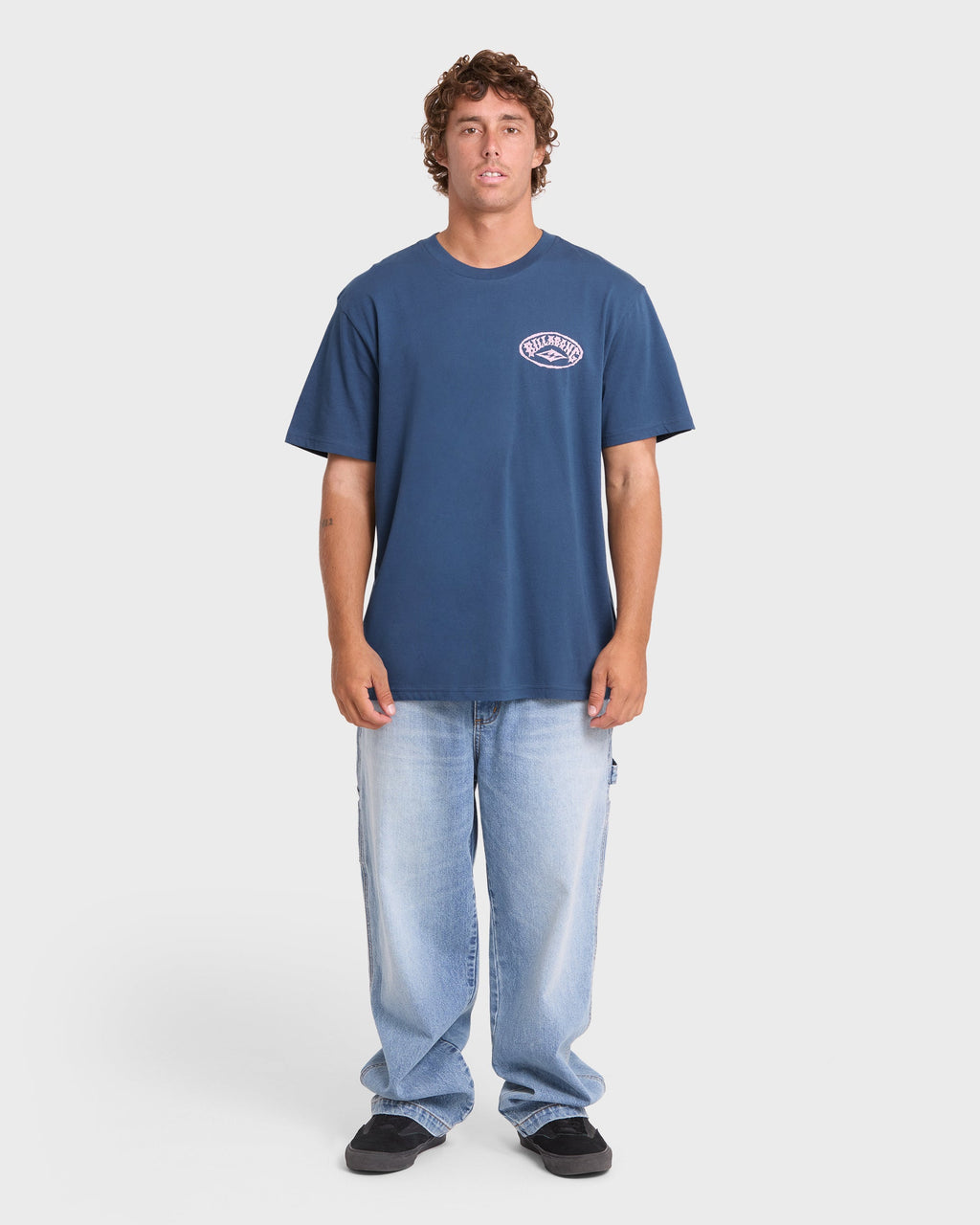 Reverse Premium Short Sleeve Cotton T-Shirt - Dark Denim