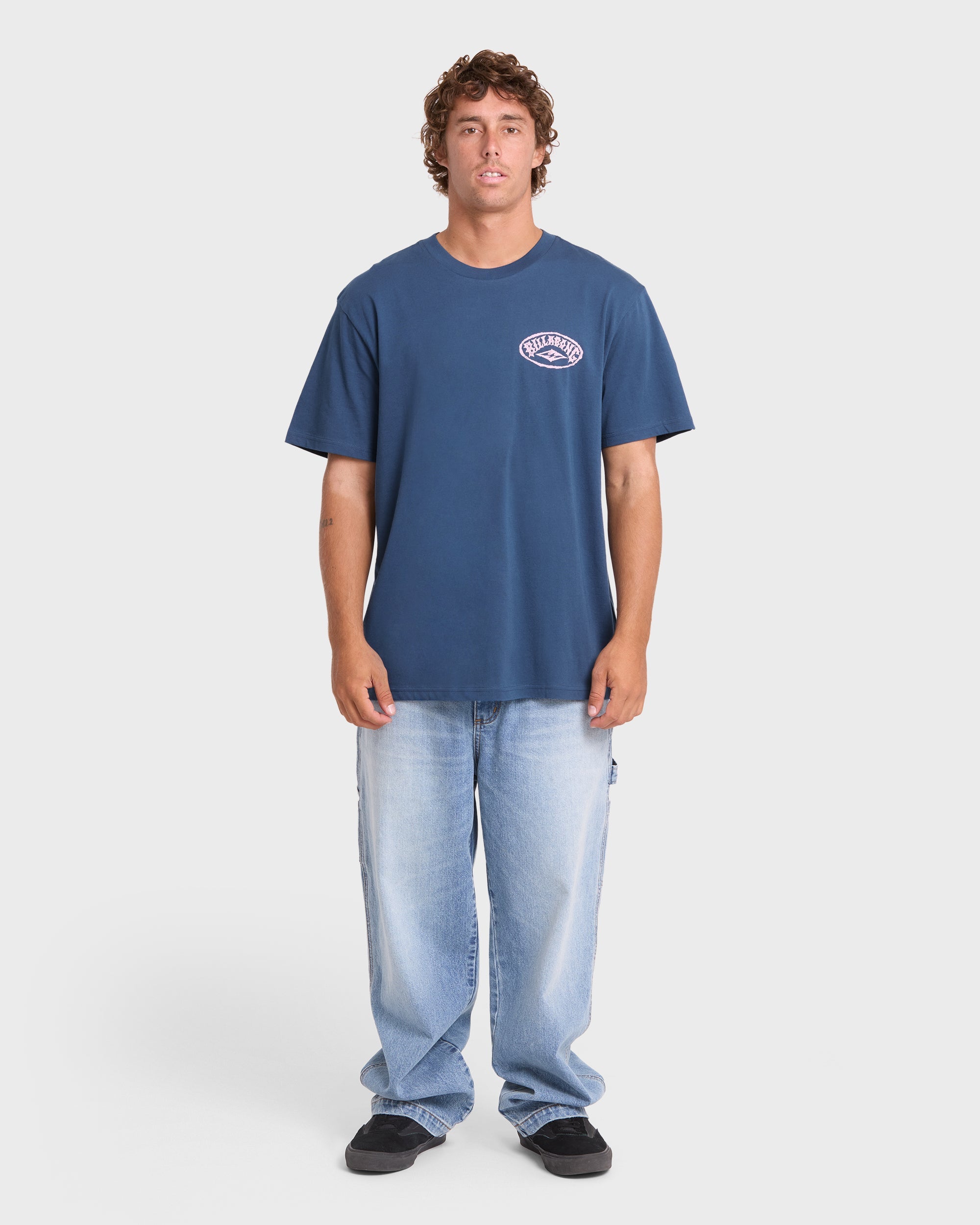 Reverse Premium Short Sleeve Cotton T-Shirt - Dark Denim