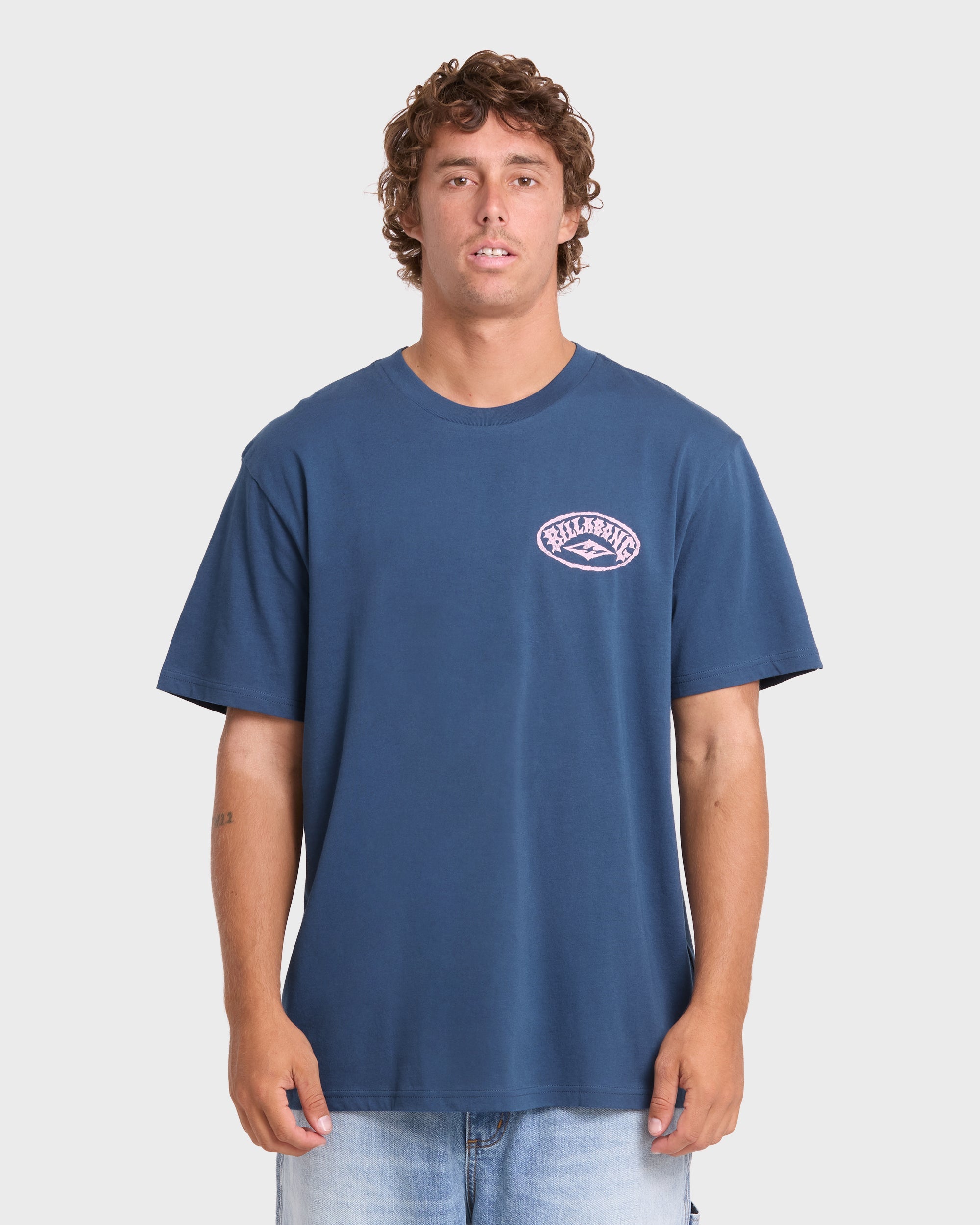 Reverse Premium Short Sleeve Cotton T-Shirt - Dark Denim