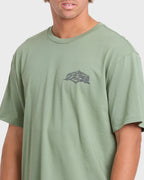 Reverse Premium Short Sleeve Cotton T-Shirt - Hedge Green