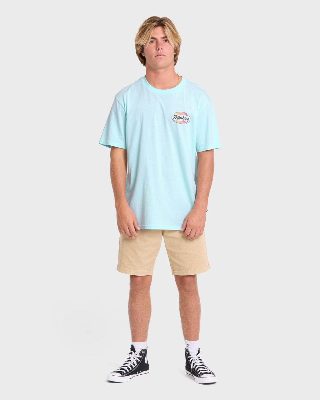 Off Duty Premium Short Sleeve Cotton T-Shirt - Coastal Blue
