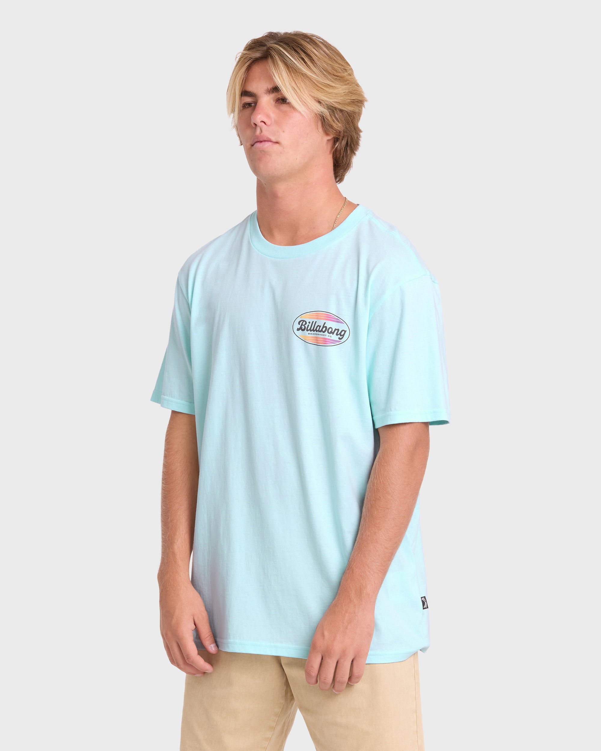 Off Duty Premium Short Sleeve Cotton T-Shirt - Coastal Blue