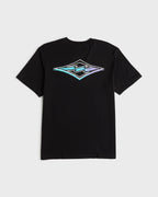 Crayon Wave Premium Short Sleeve Knit T-Shirt - Black