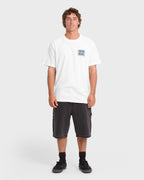 Crayon Wave Premium Short Sleeve Knit T-Shirt - Off White
