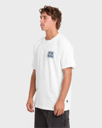 Crayon Wave Premium Short Sleeve Knit T-Shirt - Off White