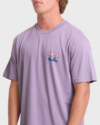Crayon Wave Premium Short Sleeve Knit T-Shirt - Purple Ash