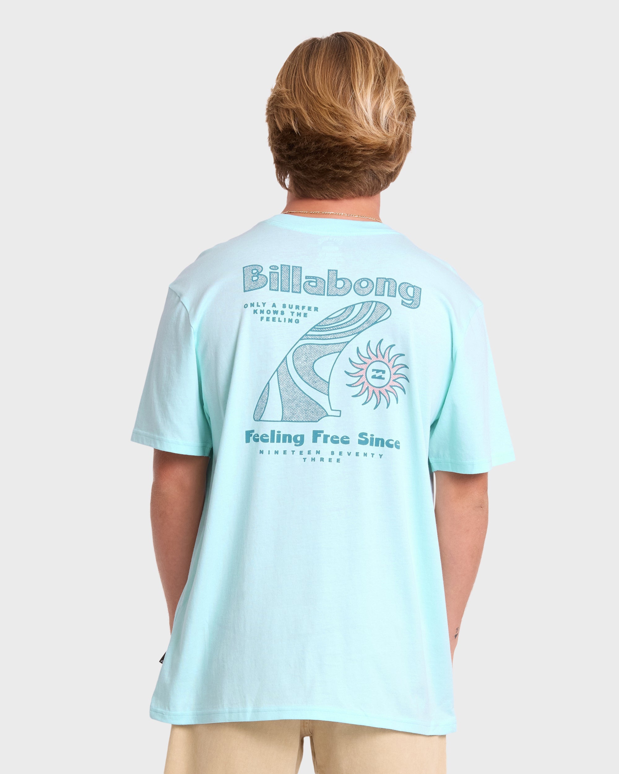 Single Fin Premium Short Sleeve Knit T-Shirt - Coastal Blue