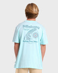 Single Fin Premium Short Sleeve Knit T-Shirt - Coastal Blue