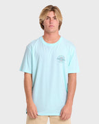 Single Fin Premium Short Sleeve Knit T-Shirt - Coastal Blue