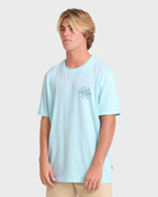Single Fin Premium Short Sleeve Knit T-Shirt - Coastal Blue